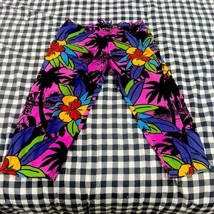 Vintage Hawaiian 🌺 surf line children’s cropped pants; Sz Small